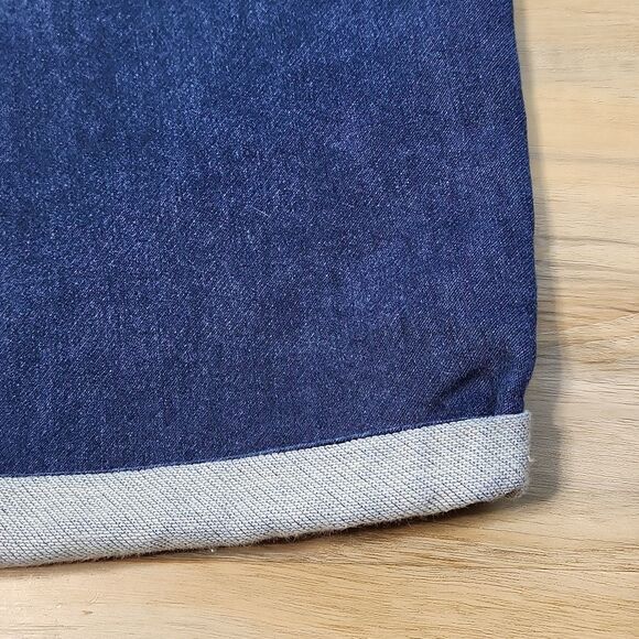 🧚♂️Justice Blue Denim Cuffed Bermuda Jean Shorts 14 Plus - Picture 6 of 8